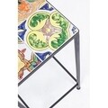 Set 3 suporturi pentru ghivece Paloma Square, Bizzotto, 28 x 28 x 68 cm, otel/ceramica