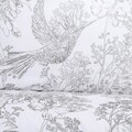 Lenjerie de pat King Size, Morales, Homla, 3 piese, 200x220 cm, bumbac, alb/gri