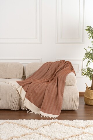 Cuvertura de pat, Baliksirti - Tile Red, PestemalLand, 90% bumbac / 10% poliester