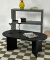 Masuta de cafea, Rotexa, Leo Large, 110x42x60 cm, MDF , Negru