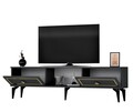 Comoda TV, Olivia, Nil, 150x44.6x29.6 cm, PAL, Antracit / Aur