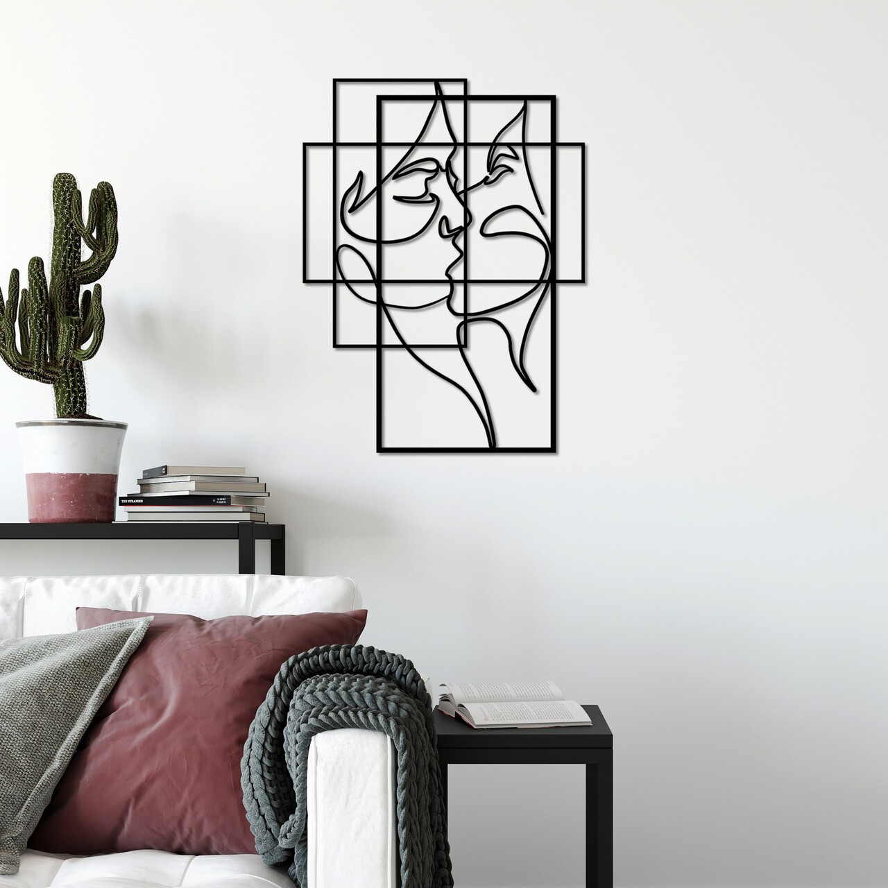 Decoratiune de perete, Love, Dimensiune: 50 x 37 cm, Negru - view 2