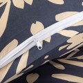 Lenjerie de pat King Size, Quevy, Homla, 3 piese, 200x220 cm, microfibra din poliester, albastru/bej