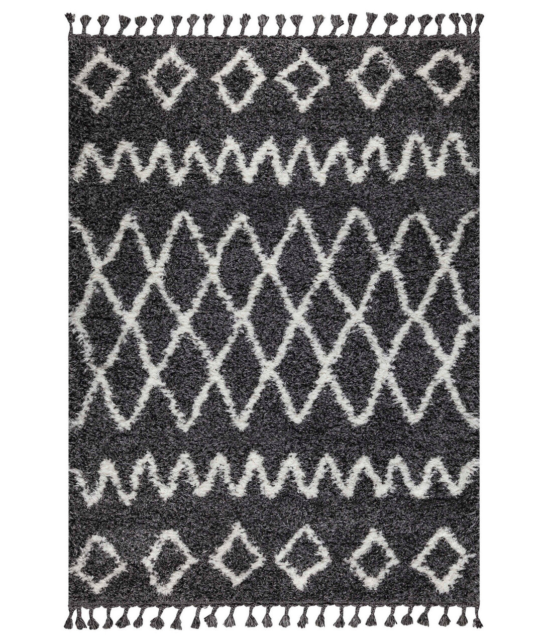 Covor, 0419A , 120x180 cm, Poliester, Antracit/Alb - 1 | YEO