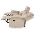 Canapea cu 3 locuri si 2 reclinere manuale, Louis XL, L.194 l.95 H.102, stofa, bej