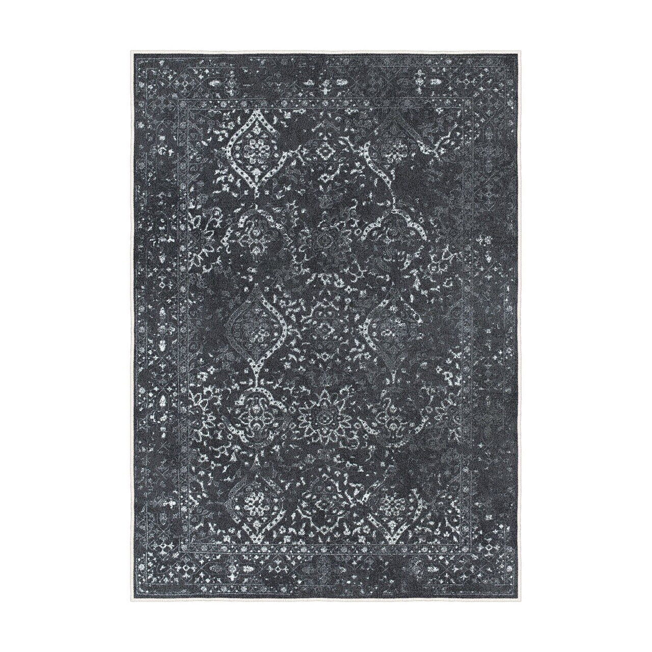 Covor, Kece-Fr19, 80x300 cm, Negru — imaginea 7