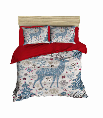 Lenjerie de pat dubla king (eu) (es), 3 piese, 449, pearl home, poliester satinat