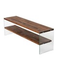 Comoda TV, Neostill, Aqua TV, 140x45x35 cm, Sticla temperata, Natural