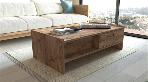 Masuta de cafea, Puqa Design, Boey, 110x35x60 cm, PAL, Maro mezoni.ro