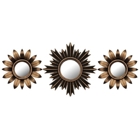 Set 3 oglinzi decorative Pineda, Versa, 25 cm / 35 cm, plastic