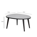 Masuta de cafea, Neostill, Gusto, 75x38x55 cm, Sticla temperata , Negru / Fume