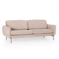 Canapea extensibila cu 3 locuri, Ndesign, 291NDS1329, Lemn, Roz pudra