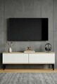Comoda TV, Hanah Home, Didema 120, 120x40.5x30 cm, Stejar Safir / Alb
