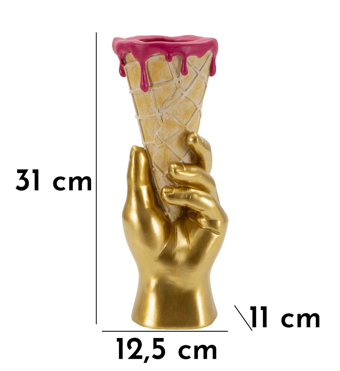 Figurina /sculptura decorativa Flower Cone, Mauro Ferretti, 12.5x11x31 cm, polirasina, multicolor - 1 | YEO