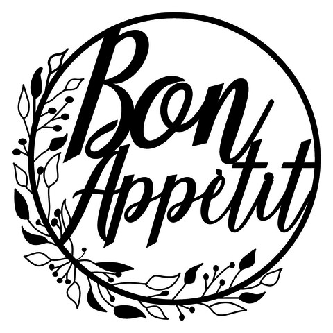 Decoratiune de perete, bon appetit, tanelorn, 48x48 cm, metal