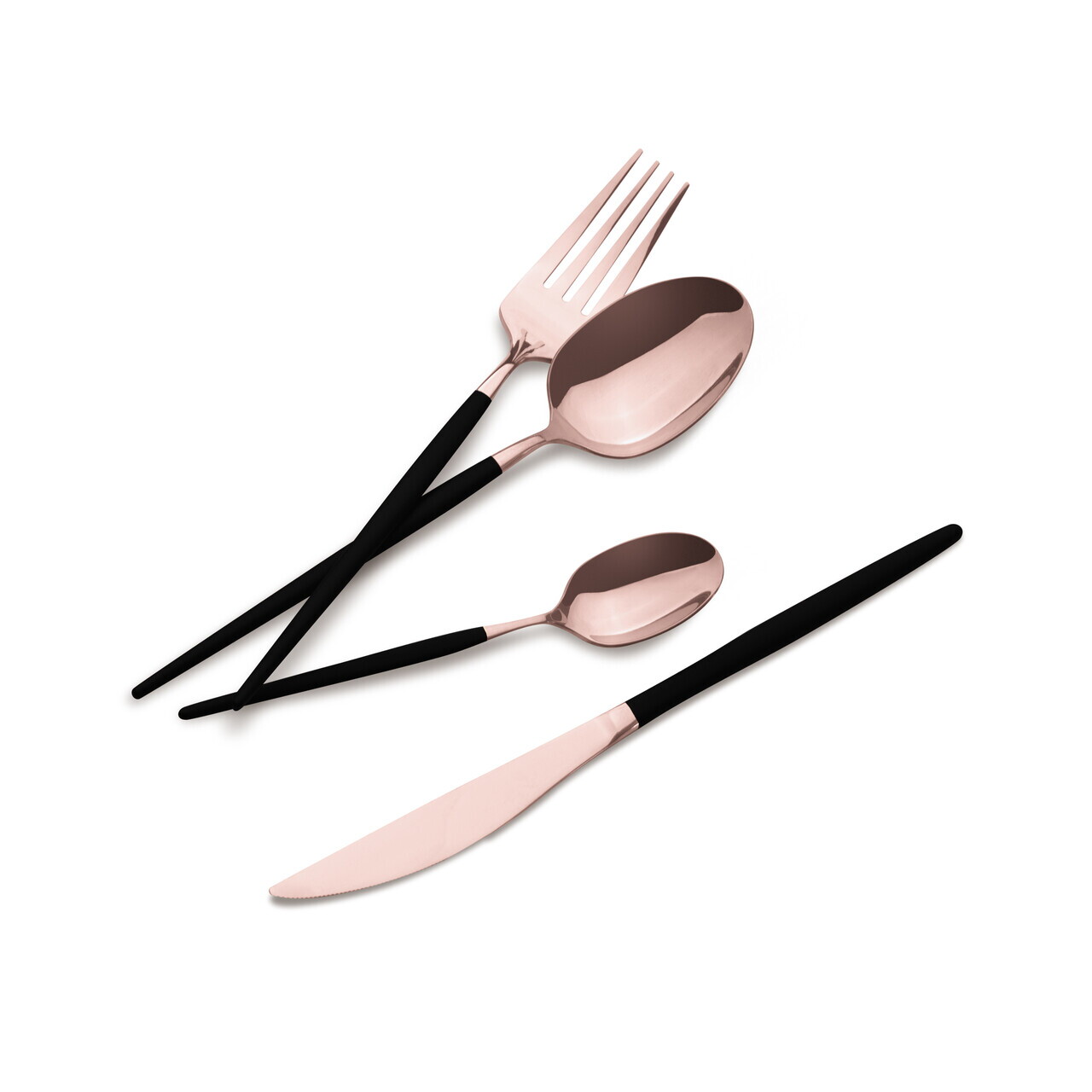 Set tacamuri 24 piese Berlinger Haus, Cutlery, inox, negru/roz - imagine 3