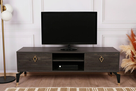 Comoda tv, kalune design, posh, 143x47x40 cm, maro inchis