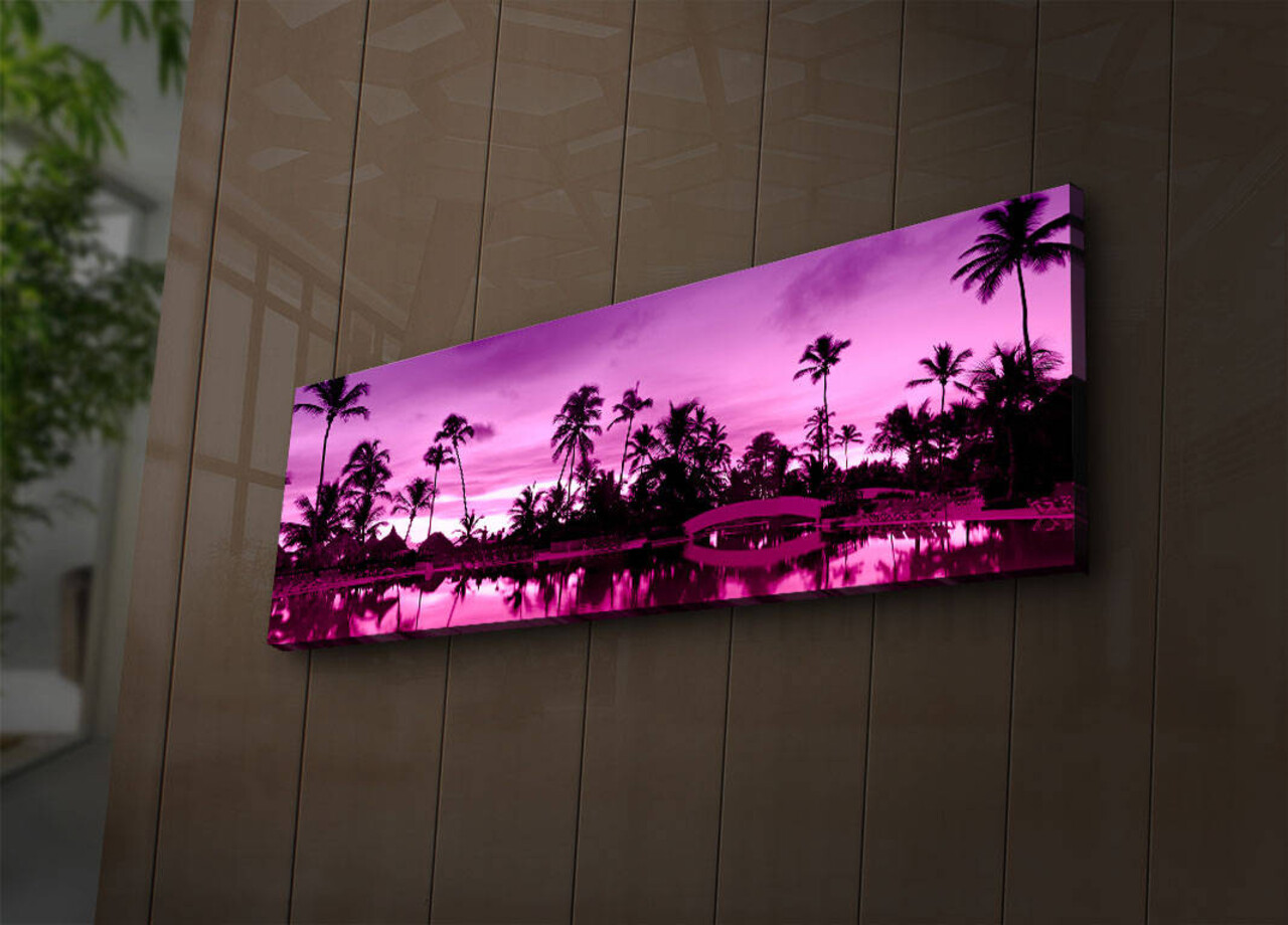 Tablou decorativ cu lumina LED, 3090İACT-6, 30 x 90 cm, Multicolor - view 3