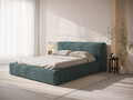 Tablie de pat 180 cm, Micadoni Home, Olivia-201, tesatura structurata chenille, verde albastrui melange