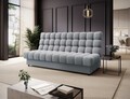 Canapea extensibila 3 locuri ELTAP, Clareta, 197x95x96 cm, lemn/poliester, gri deschis