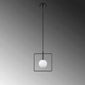 Lustra, Fulgor, 942FLG1128, Metal, Alb/Negru
