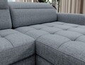 Coltar extensibil dreapta 4 locuri ELTAP, RT-100AUB, Berrto, 306x165x100 cm, lemn/poliester, albastru deschis