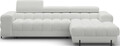 Coltar extensibil dreapta 3 locuri ELTAP, RT-03ROY, Felro, 285x181x93 cm, lemn/poliester, gri deschis