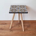 Masuta, Leona, Shp24, 35x42x35 cm, Galben / Bleumarin / Albastru / Alb
