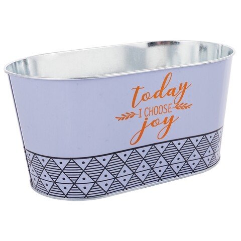 Ghiveci, Choose Joy, Creaciones Meng, 22.5x11 cm, metal