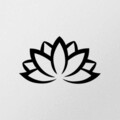 Decoratiune de perete, Lotus Flower 2 Metal  Decor, metal, 60 x 35 cm, negru