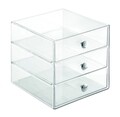 Organizator pentru cosmetice iDesign, 3 compartimente, 16.5x16.5x16.5 cm