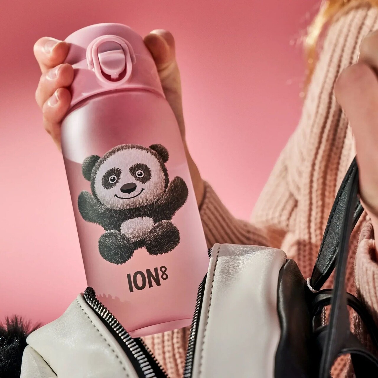 Sticla apa pentru copii, recyclon, 350ml, Panda - Ion8 - view 9