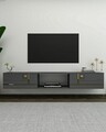 Comoda TV, Olivia, Aredam, Antracit / Aur