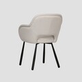 Scaun Campea, Homla, 62x61x84 cm, metal/poliester, bej