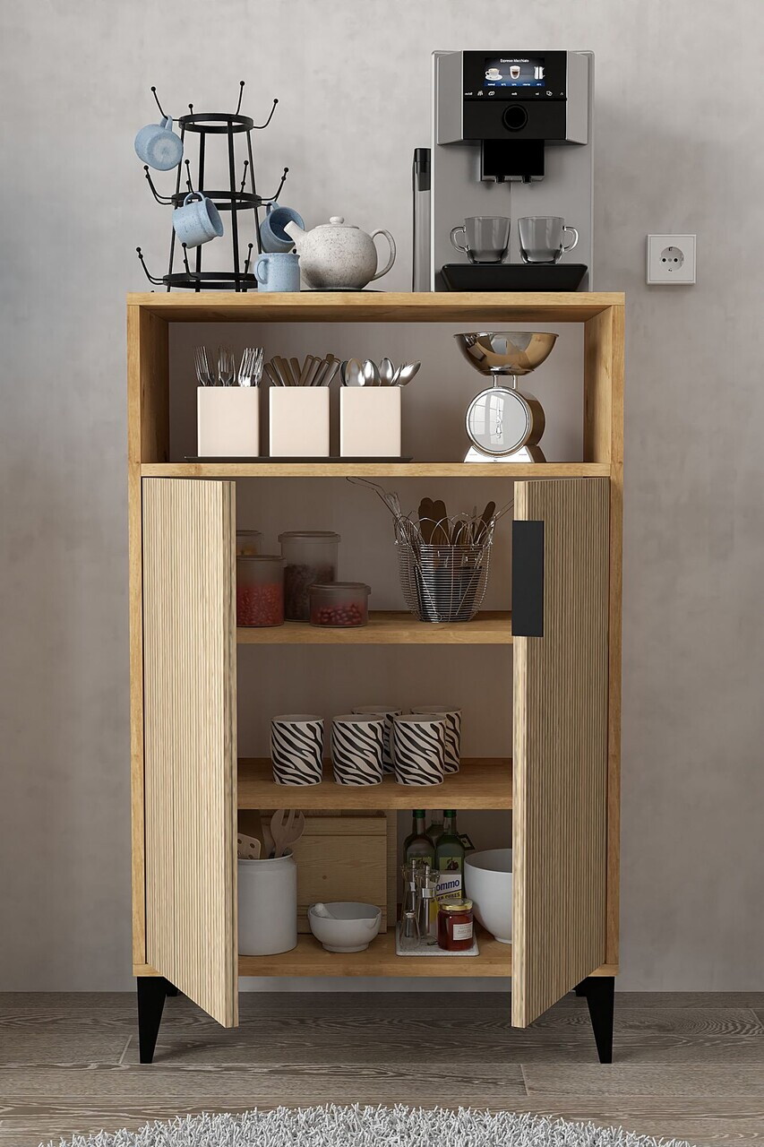 Dulap multifunctional, Hanah Home, Ada 1205, 72x114x36.5 cm, PAL, Maro — imaginea 2