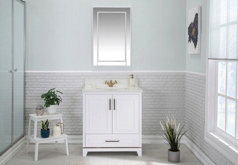 Set mobilier de baie (2 piese), jussara, ontario 30, alb