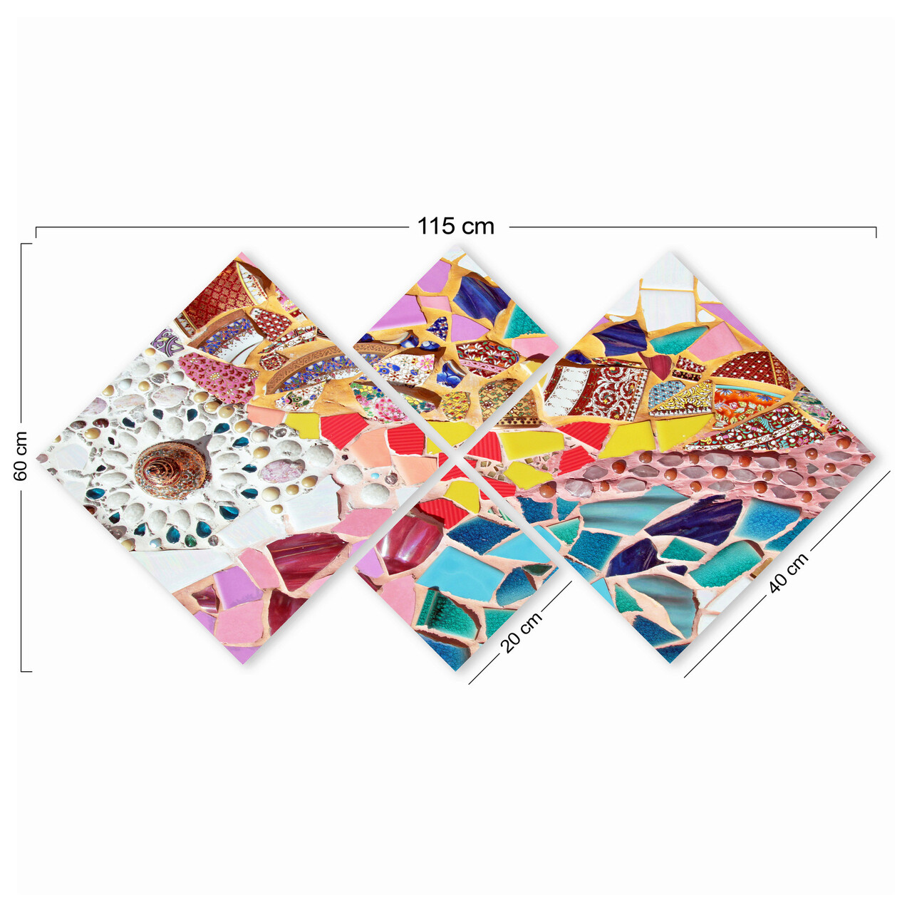 Set 4 tablouri decorative, 4MDF548881012, MDF, Imprimat UV, Multicolor