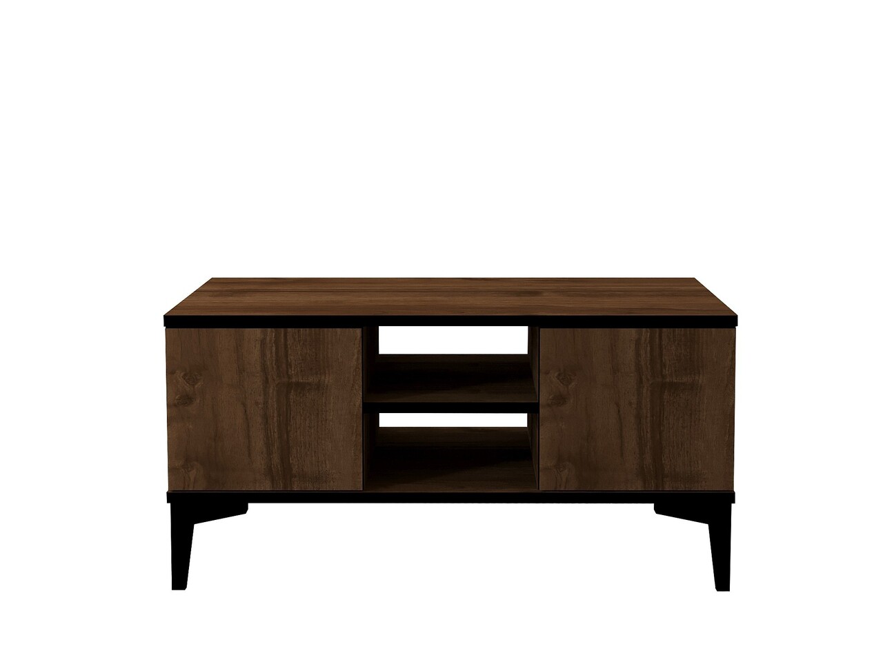 Masuta de cafea, Puqa Design, Gediz, 90x45x60 cm, PAL, Nuc / Negru