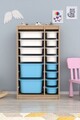 Dulap multifunctional, Estella, Montana Xs 2D4N8U, Sonomo Alb / Albastru