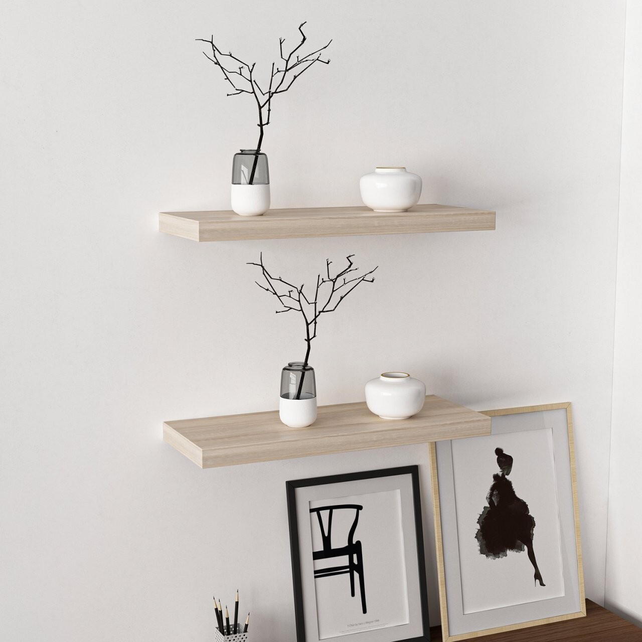 Raft de perete, Minerva, Gizli2 60, 60x3.6x23 cm, PAL, Sonomo - 1 | YEO