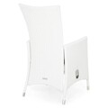 Fotoliu dining, Miami, L.61 l.65 H.105, aluminiu, alb/gri