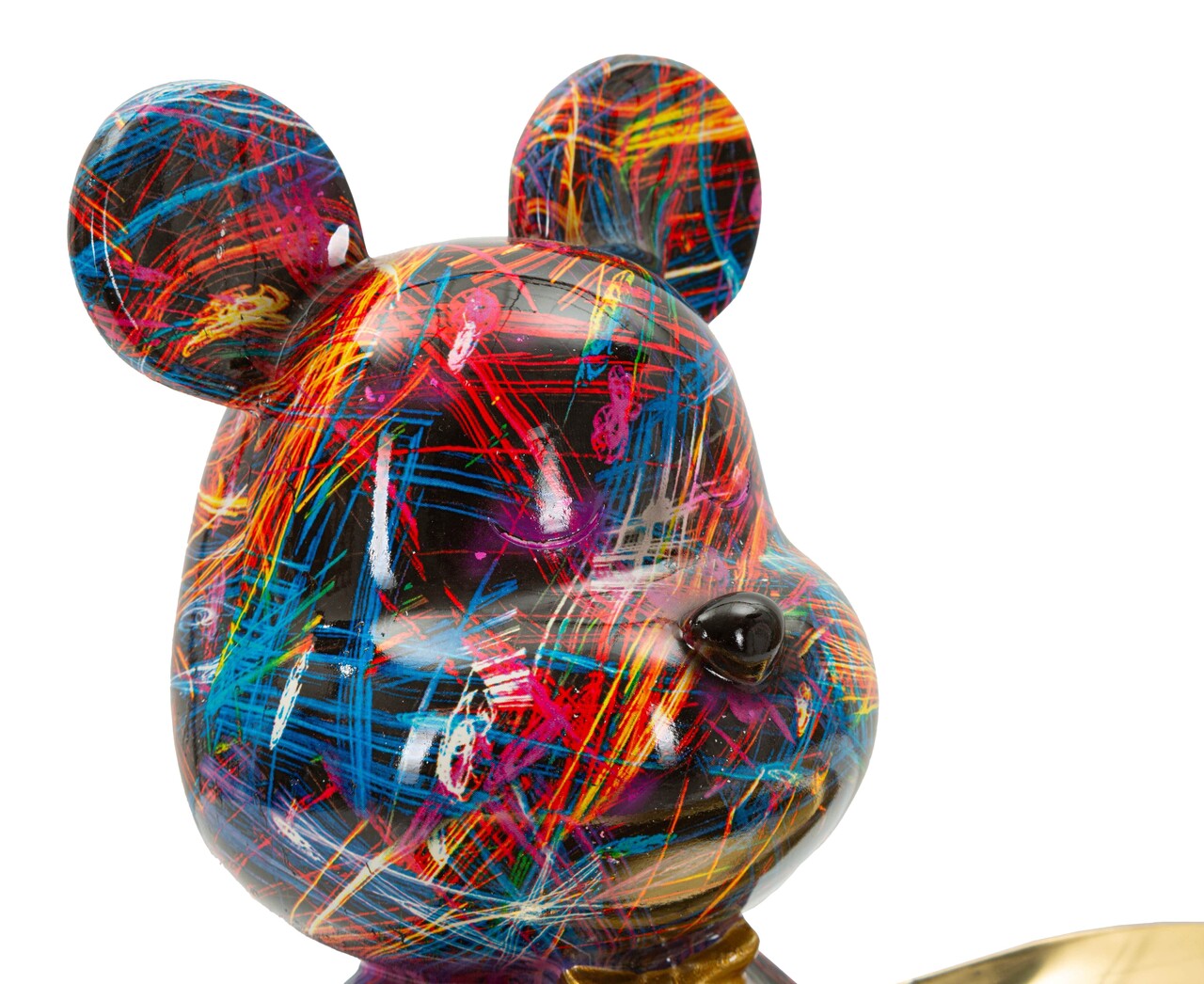 Decoratiune cu tava, Mauro Ferretti, Dog Psyco -A, 17x15x22.5 cm, polirasina, multicolor - imagine 5