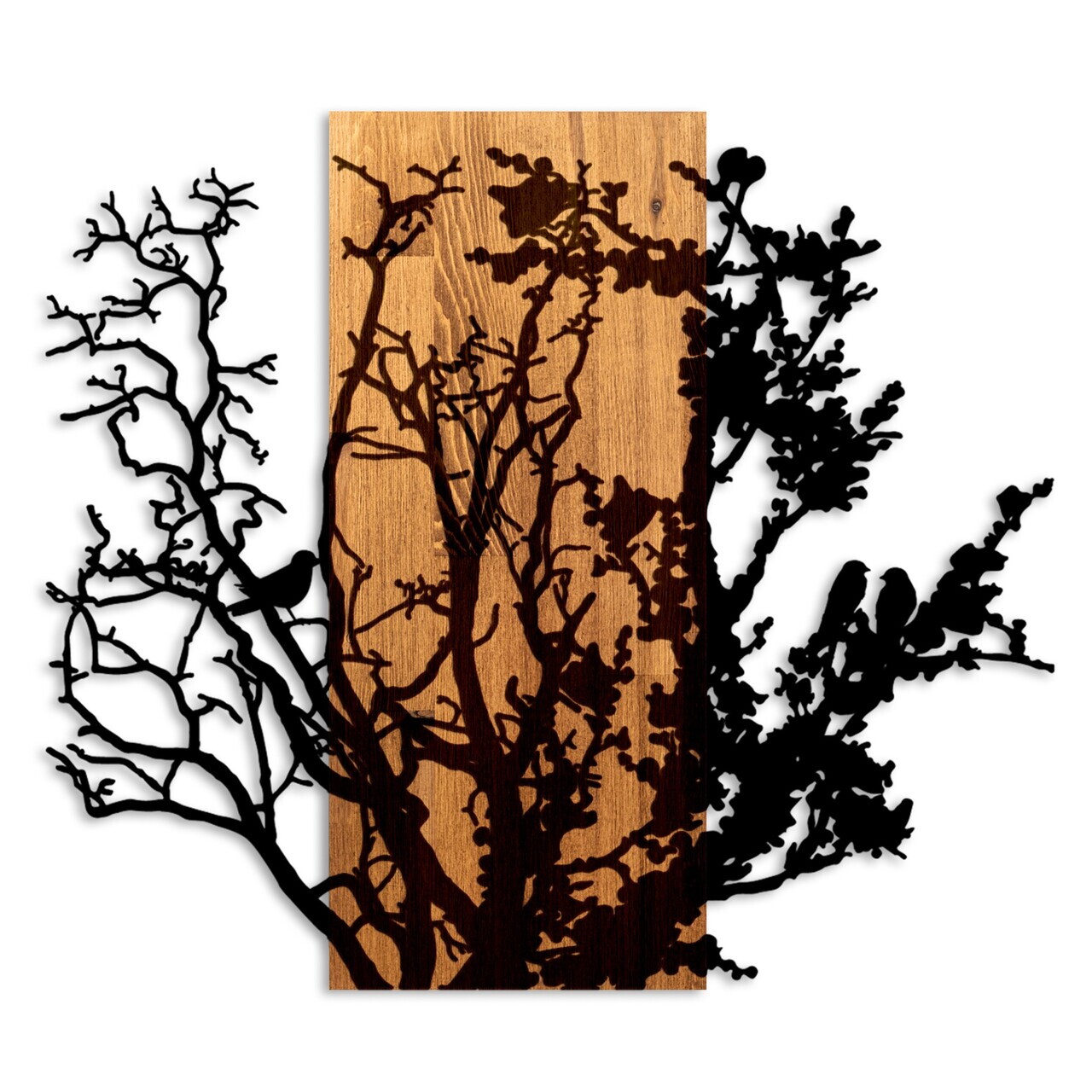 Decoratiune de perete, About Dry Grasses, Lățime: 68 cm, Nuc / Negru — imaginea 5