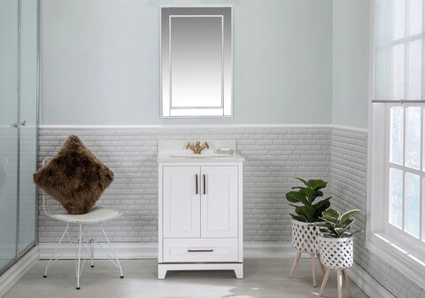 Set mobilier de baie (2 piese), jussara, ontario 24, alb