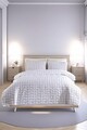 Set cuvertura de pat dubla 3 piese, Artus - Grey, Eponj Home, 65% bumbac/35% poliester