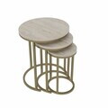Set masute 3 piese, Hanah Home, Milas 3, Antic / Travertin