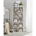 Biblioteca cu 10 compartimente, Scandinavian Style, Vasagle, 65.5x30x161.5 cm, PAL, alb cloud