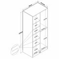 Dulap pentru haine, Hanah Home, BA309, 90x210x57.5 cm, Gresie