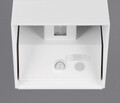 Aplica de perete pentru exterior Genie, RL NOW, 10x10.5x10 cm, 1W, 2x SMD, plastic, alb mat