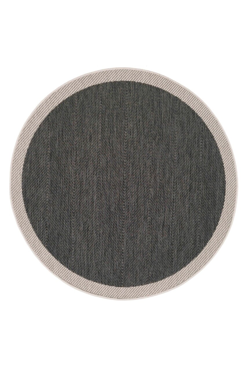 Covor (120 cm), Sisalux 3089 Round, 120x120 cm, Antracit - view 2